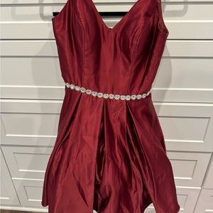 Blonde nites burgundy dress